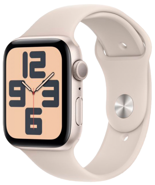 Apple Watch Series SE 2023 44mm Starlight Aluminum Case with Starlight Sport Band